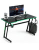 Z Shaped Ergonomic Gaming Desk Home Office Computer Workstation Table Cup Holder