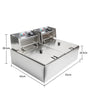 20L Commercial Electric Deep Fryer Fat Chip Twin Dual Tank Stainless Steel 12L