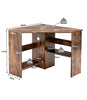 90° Corner Desk Computer Table Home Office Writing Desk Workstation w/ Shelves