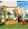 Raised Garden Bed Planter Box w/ Side & Top Trellis for Vine Climbing Plants