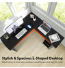 L-Shaped Corner Computer Desk PC Table Writing Desk Workstation Home Office