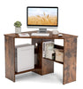 90° Corner Desk Computer Table Home Office Writing Desk Workstation w/ Shelves