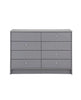 Malibu 4 + 4 Drawer Chest - Grey