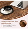 Modern Wood Grain Coffee Table 2-Tier Rectangular Accent Table Chic Cocktail