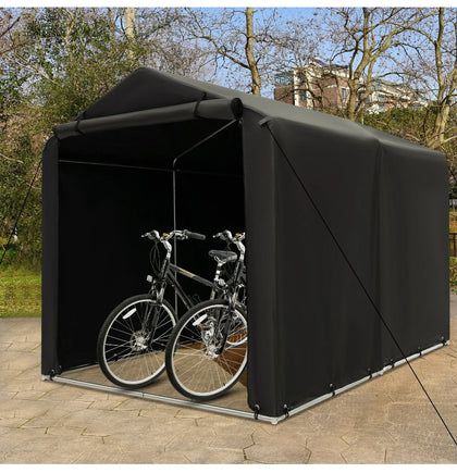 Heavy-Duty Outdoor Bike Storage Shed Portable Motorcycles Garage Shelter