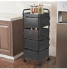 5 Tier Kitchen Rotating Storage Trolley Cart Utility Vegetable Mobile Shelf Rack
