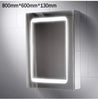 800mm LED illuminated Bathroom Mirror Cabinet Demister Shaver Socket Wall Mount