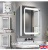 Bathroom Mirror Cabinet With LED Shaver Socket Demister Illuminated 600/700mm UK