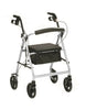 Ultra lightweight rollator wheeled walking aid frame 4 wheel mobility walker