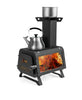 Portable Wood Burning Stove Wood Camping Stove Heater with 2 Cooking Positions