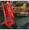 2 Ton Hydraulic Folding Engine Crane Stand Hoist lift Jack Lifting Garage Wheels