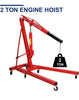2 Ton Hydraulic Folding Engine Crane Stand Hoist lift Jack Lifting Garage Wheels