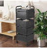 5 Tier Kitchen Rotating Storage Trolley Cart Utility Vegetable Mobile Shelf Rack