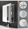 800mm LED illuminated Bathroom Mirror Cabinet Demister Shaver Socket Wall Mount