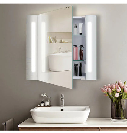 LED Illuminated Bathroom Mirror Cabinet with Demister Sensor/Shaver Socket/Touch