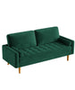 2 Seater Velvet Sofa with 2 Pillows Modern Couch Love Seat Settee Home Office UK