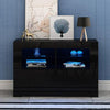 Modern 100cm TV Unit Cabinet Stand Matt Body & High Gloss Door with LED Lights