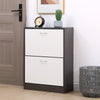 SHOE CABINET 2 DRAWER STORAGE CUPBOARD RACK SHELF FOOTWEAR ORGANISER SHOE STAND