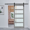 Wood Barn Door Sliding Door Divider Hardware Kit 6-7FT / Door with Track Kit Use
