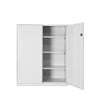 Metal Cupboard Storage Cabinet with 2 Doors for Office Laundry Workshop Garage