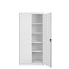 Metal Cupboard Storage Cabinet with 2 Doors for Office Laundry Workshop Garage