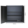 Metal Cupboard Storage Cabinet with 2 Doors for Office Laundry Workshop Garage