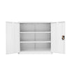 Metal Cupboard Storage Cabinet with 2 Doors for Office Laundry Workshop Garage