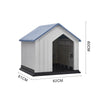 XL Plastic Dog Kennel Pet House Garden Indoor Outdoor Animal Shelter Bed+Door