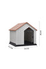 XL Plastic Dog Kennel Pet House Garden Indoor Outdoor Animal Shelter Bed+Door