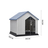 XL Plastic Dog Kennel Pet House Garden Indoor Outdoor Animal Shelter Bed+Door