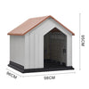 XL Plastic Dog Kennel Pet House Garden Indoor Outdoor Animal Shelter Bed+Door