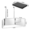 3 Way Mirror & LED Tri-fold Hair Cutting Shaver Mirror Back View Mirror Styling