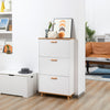 Slim Shoe Storage Cabinet with 3 Drawers and Adjustable Shelves for Hallway