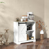 Sliding Barn Door Sideboard Storage Cabinet Coffee Bar TV Stand Farmhouse Style