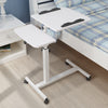Adjustable Height Overbed Chair Dining Tray Table Mobility Aid Disability Desk