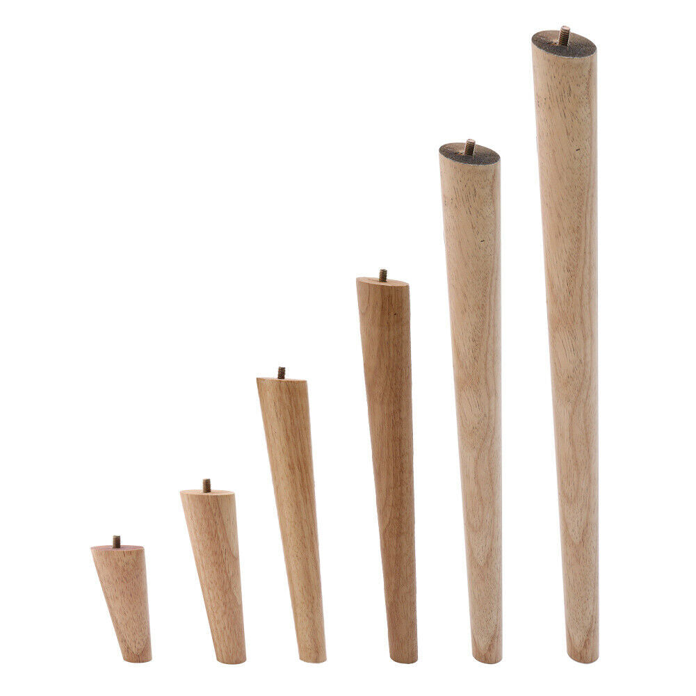 4X Wood Table Legs Tapered Square Oak Beech Table Chair Stool Chest Sofa 9 Size