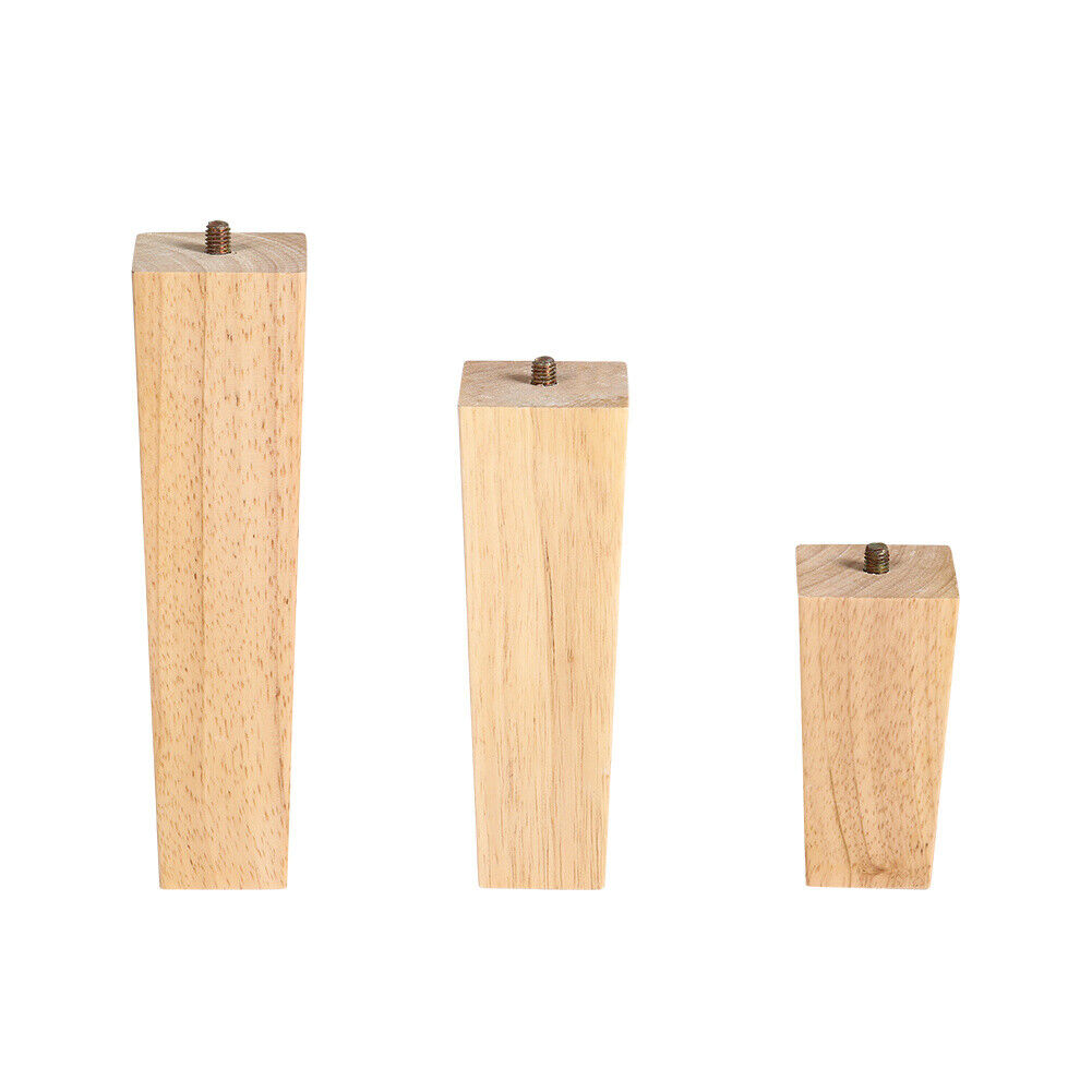 4X Wood Table Legs Tapered Square Oak Beech Table Chair Stool Chest Sofa 9 Size