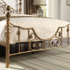 BRUSHED ANTIQUE BRASS METAL BED FRAME - SMALL DOUBLE - KING