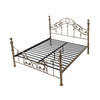 BRUSHED ANTIQUE BRASS METAL BED FRAME - SMALL DOUBLE - KING