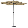 XL 3M Round Outdoor Parasol Tiltable Canopy Garden Patio Umbrella Sun Shelter