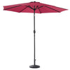 XL 3M Round Outdoor Parasol Tiltable Canopy Garden Patio Umbrella Sun Shelter