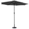 XL 3M Round Outdoor Parasol Tiltable Canopy Garden Patio Umbrella Sun Shelter