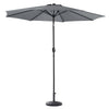 XL 3M Round Outdoor Parasol Tiltable Canopy Garden Patio Umbrella Sun Shelter