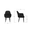 SET OF 4 ANIKA MODERN VELVET DINING CHAIR PADDED SEAT METAL LEGS KITCHEN