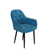 SET OF 4 ANIKA MODERN VELVET DINING CHAIR PADDED SEAT METAL LEGS KITCHEN