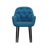 SET OF 4 ANIKA MODERN VELVET DINING CHAIR PADDED SEAT METAL LEGS KITCHEN