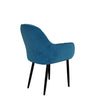 SET OF 4 ANIKA MODERN VELVET DINING CHAIR PADDED SEAT METAL LEGS KITCHEN