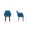 SET OF 4 ANIKA MODERN VELVET DINING CHAIR PADDED SEAT METAL LEGS KITCHEN