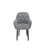 SET OF 4 ANIKA MODERN VELVET DINING CHAIR PADDED SEAT METAL LEGS KITCHEN