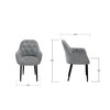 SET OF 4 ANIKA MODERN VELVET DINING CHAIR PADDED SEAT METAL LEGS KITCHEN